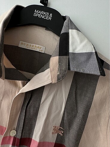 11-12 Yaş Beden Burberry erkek çocuk bej gömlek