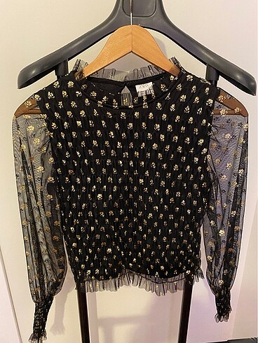 Zara 13-14 yaş sim işleme detaylı Bluz