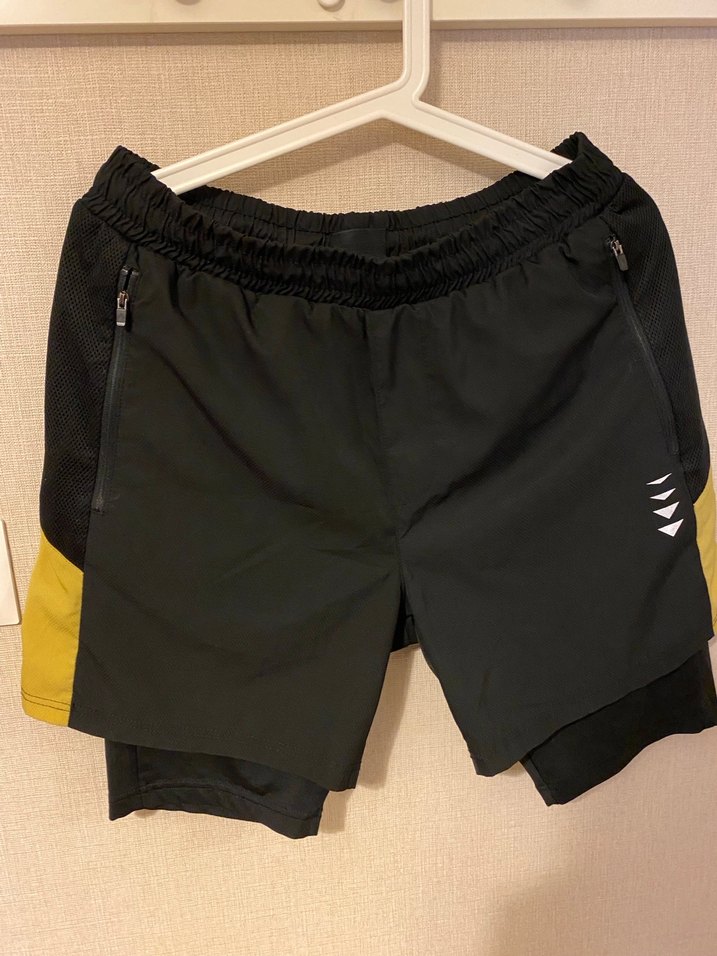 Sarı Siyah Erkek spor Şortu - Görsel 2