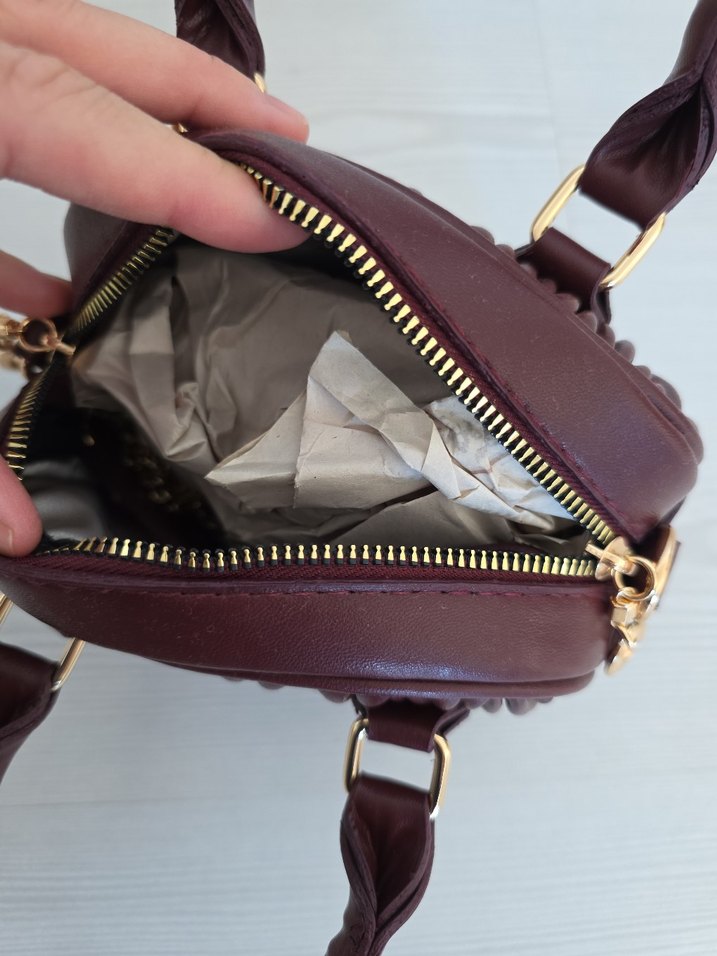 Bordo Renk Çanta - Görsel 2