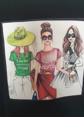 Diğer Siyah Baskılı 3Boyutlu Tshirt
