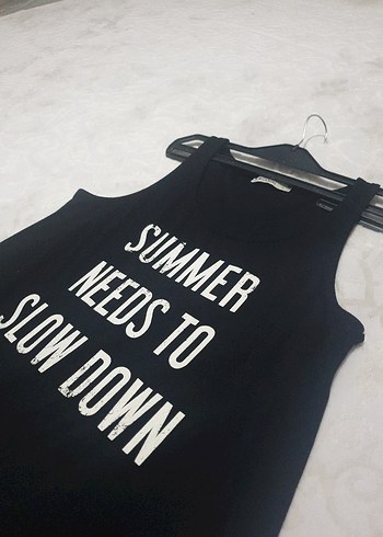 LC Waikiki LCW Siyah Baskılı Atlet/Tshirt