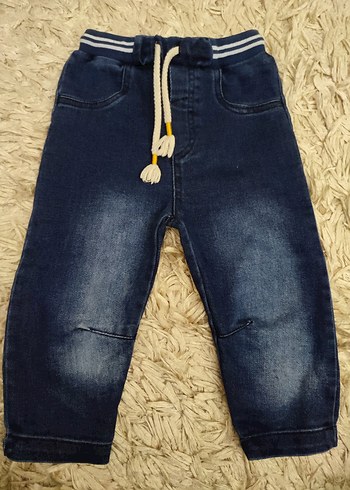 Lacivert Erkek Çocuk Elastik Bel Denim Pantolon