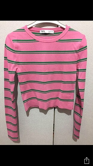 s Beden pembe Renk Zara crop