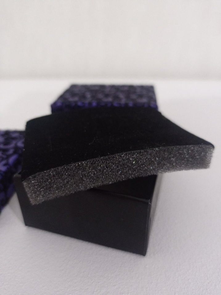 2 adet Kadife Desenli Mor Takı Kutusu - Görsel 4