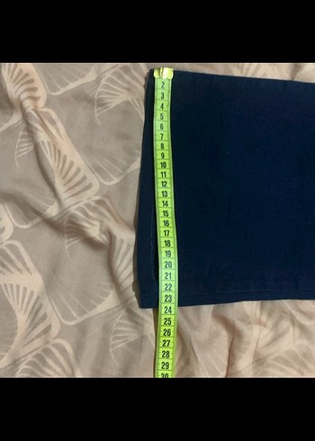 Kadın Lacivert Düğmeli Midi Denim Pantolon - Görsel 5