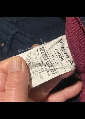 Kadın Lacivert Düğmeli Midi Denim Pantolon - Görsel 4