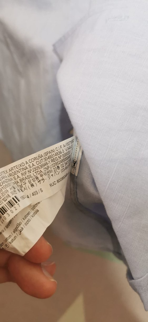 Mavi Keten uzun Kollu Erkek Gömlek - Görsel 3