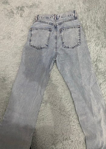 s Beden Açık Mavi Normal Kesim Kadın Denim Pantolon