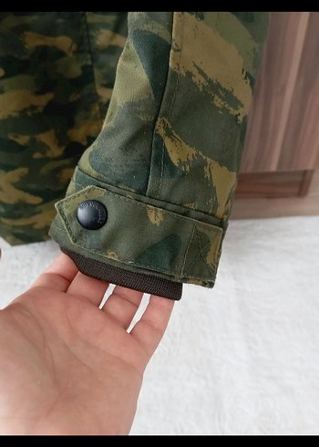 Erkek Çocuk Kamuflaj Düğmeli Mont - Görsel 4