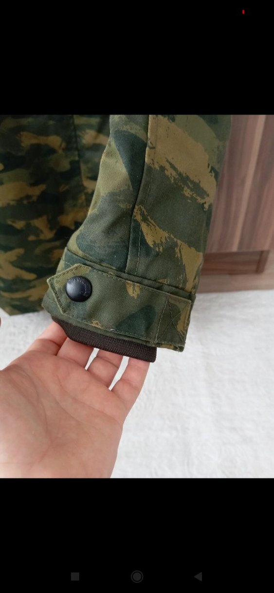 Erkek Çocuk Kamuflaj Düğmeli Mont - Görsel 4