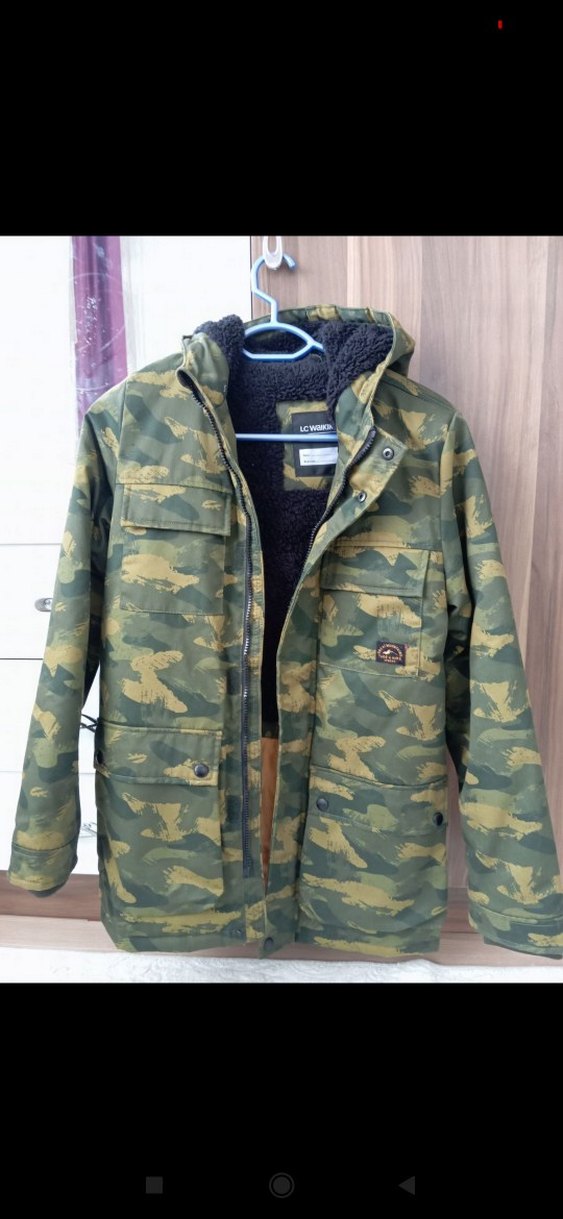 Erkek Çocuk Kamuflaj Düğmeli Mont - Görsel 5