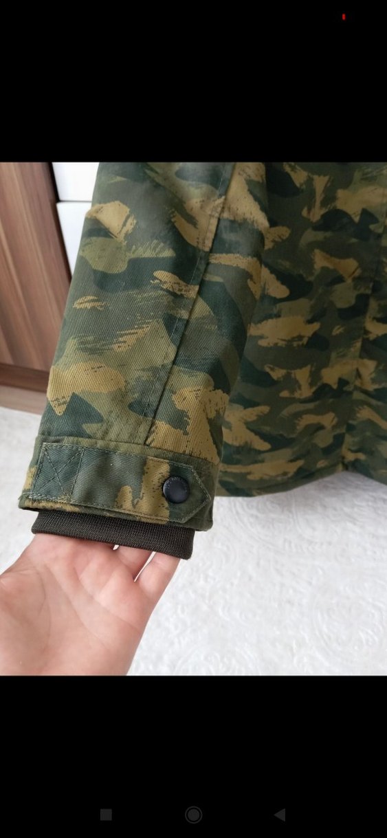 Erkek Çocuk Kamuflaj Düğmeli Mont - Görsel 3