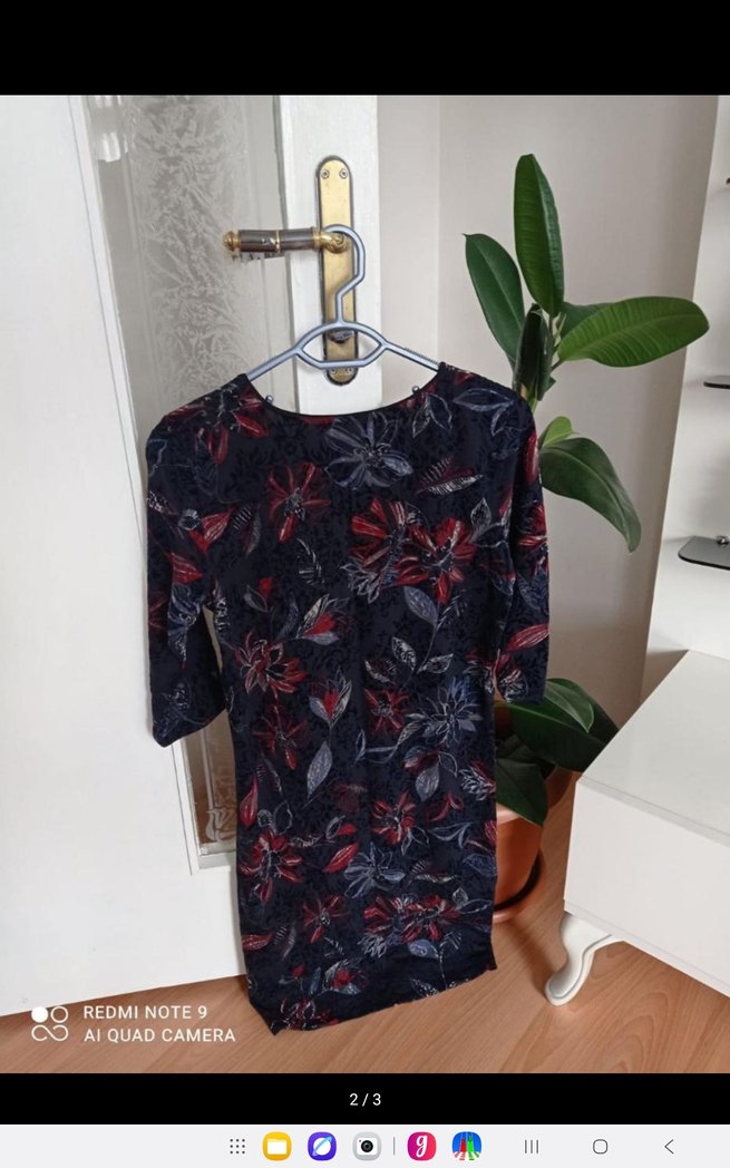 Bordo Desenli Hamile Tunik - Görsel 2