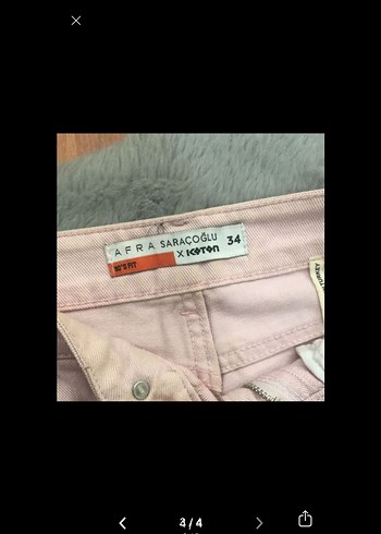 Pembe Midi Bol Kesim Kadın Kot Pantolon - Görsel 3