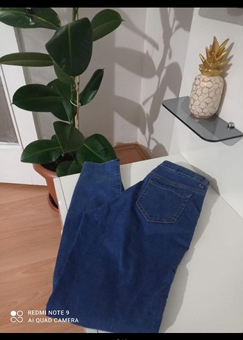 Nakışlı Mavi Kadın Kot Pantolon - Görsel 3