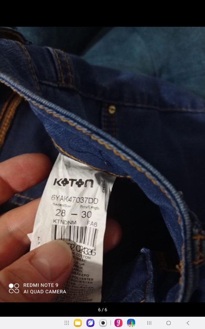 Nakışlı Mavi Kadın Kot Pantolon - Görsel 4