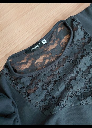 Lacivert Dantel Detaylı Midi Elbise - Görsel 4