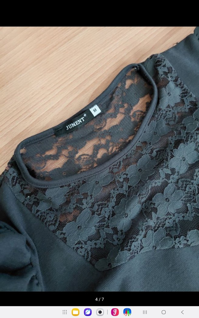 Lacivert Dantel Detaylı Midi Elbise - Görsel 4