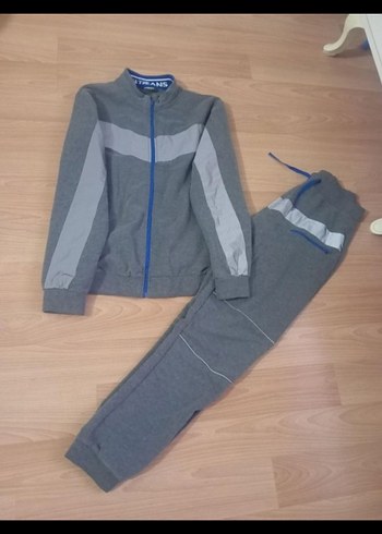 Adidas BTJEANS Gri Fermuarlı Erkek Eşofman Takımı
