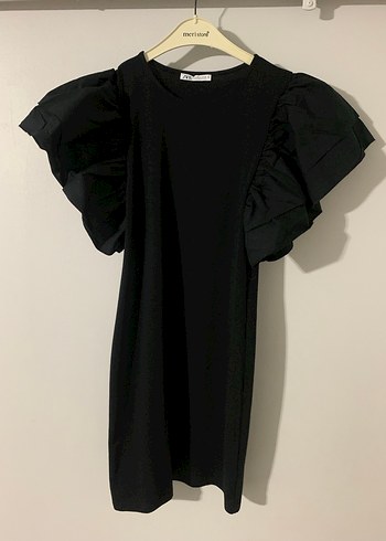 Kadın Siyah Fırfırlı Elbise - Görsel 3