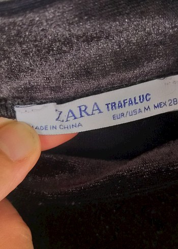 Zara Siyah Süet Yüksek Yakalı Uzun Elbise