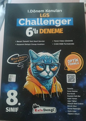LGS Challenger 8. Sınıf 6'lı Deneme Optik Formlu