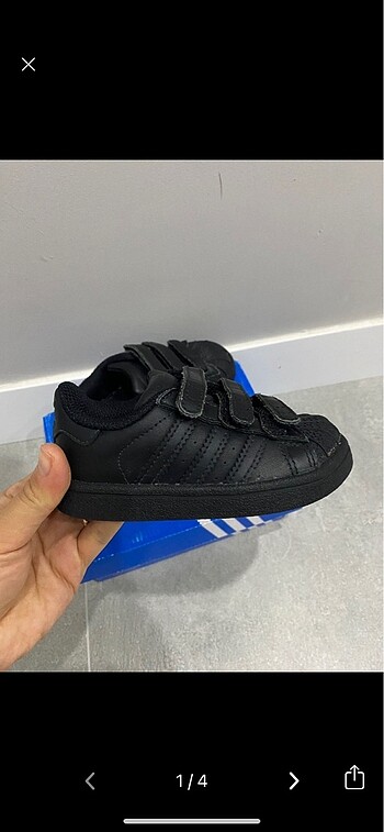 22 Beden siyah Renk Adidas süperstar çocuk ayakkabı