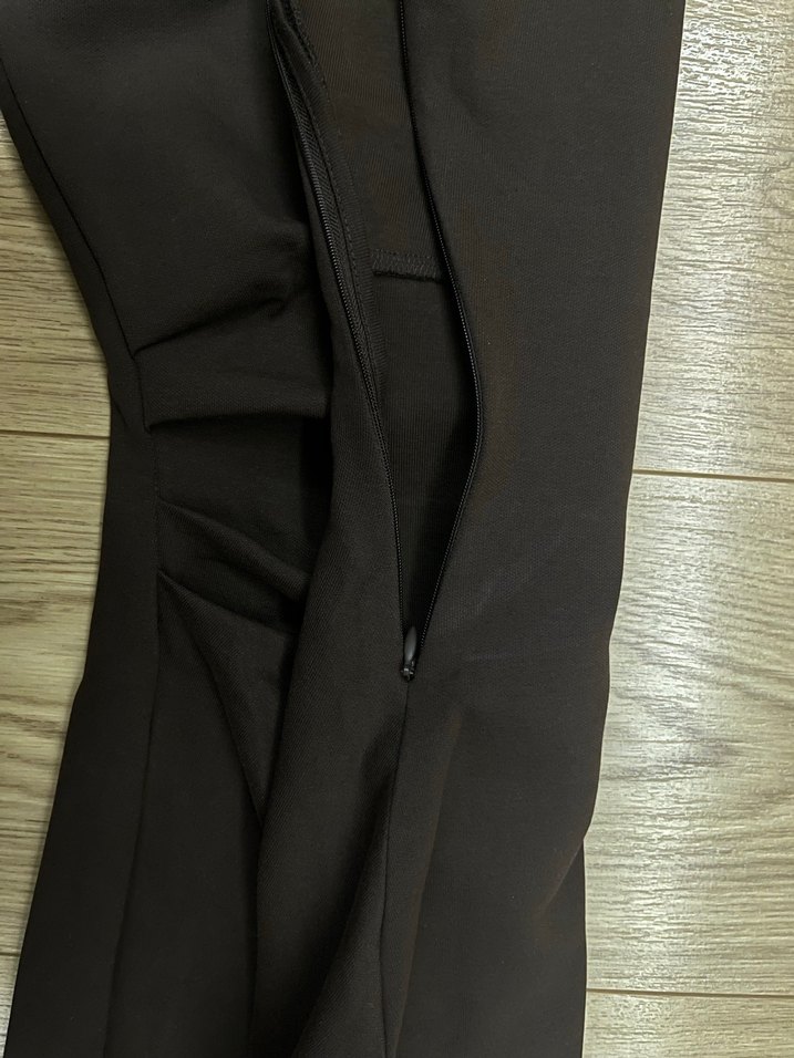 Zara Kahverengi Büzgülü Mini Elbise - Görsel 4