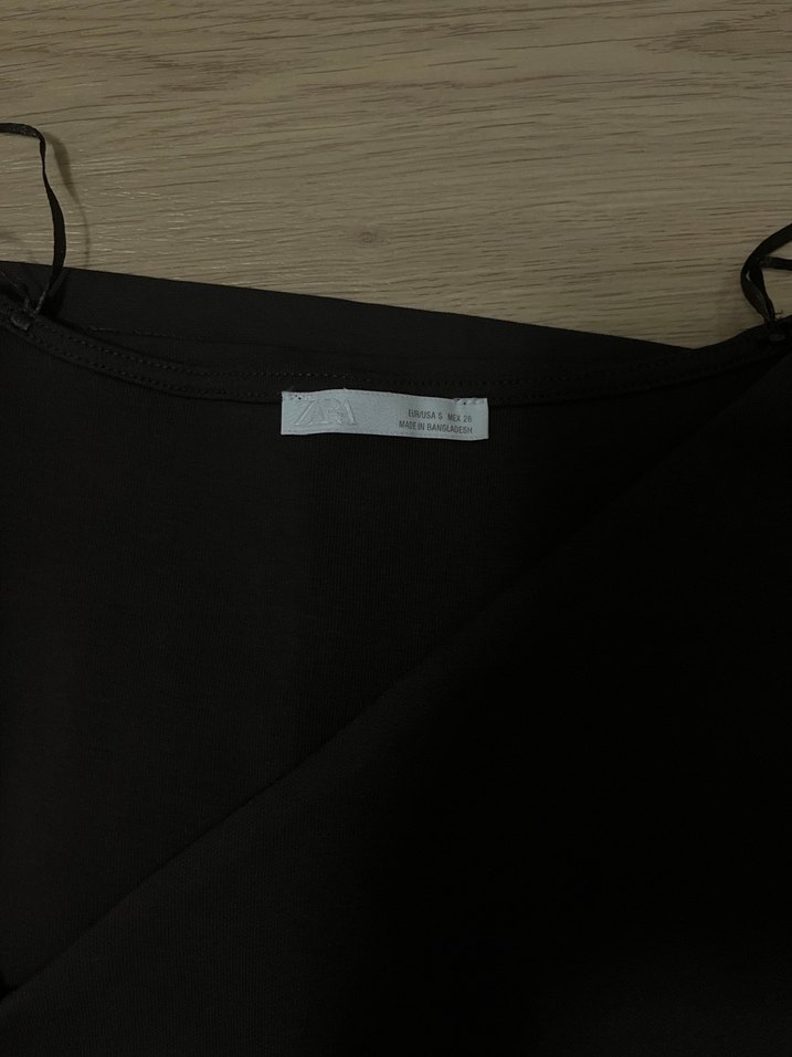 Zara Kahverengi Büzgülü Mini Elbise - Görsel 3