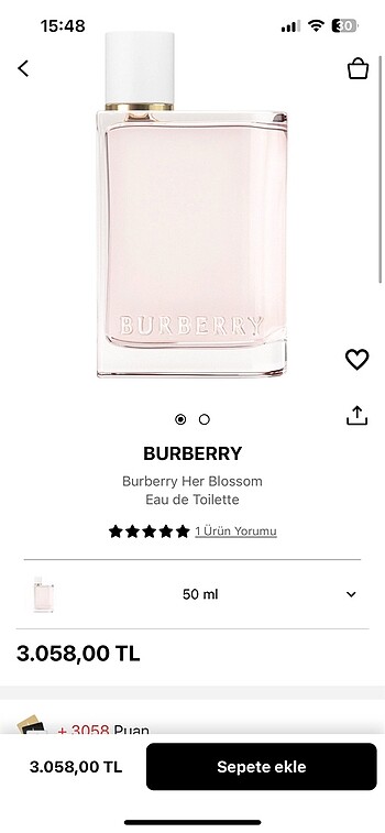 BURBERRY HER BLOSSOM 50ml PARFÜM