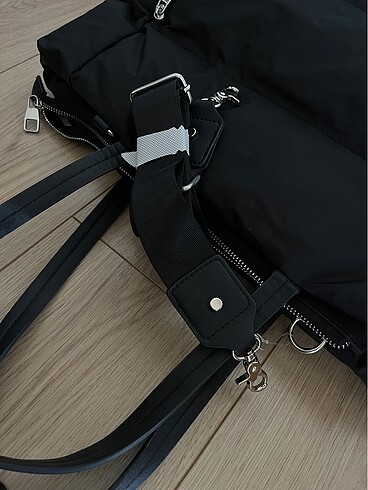 Beden Stradivarius Fermuarlı Kumaş Tote Çanta