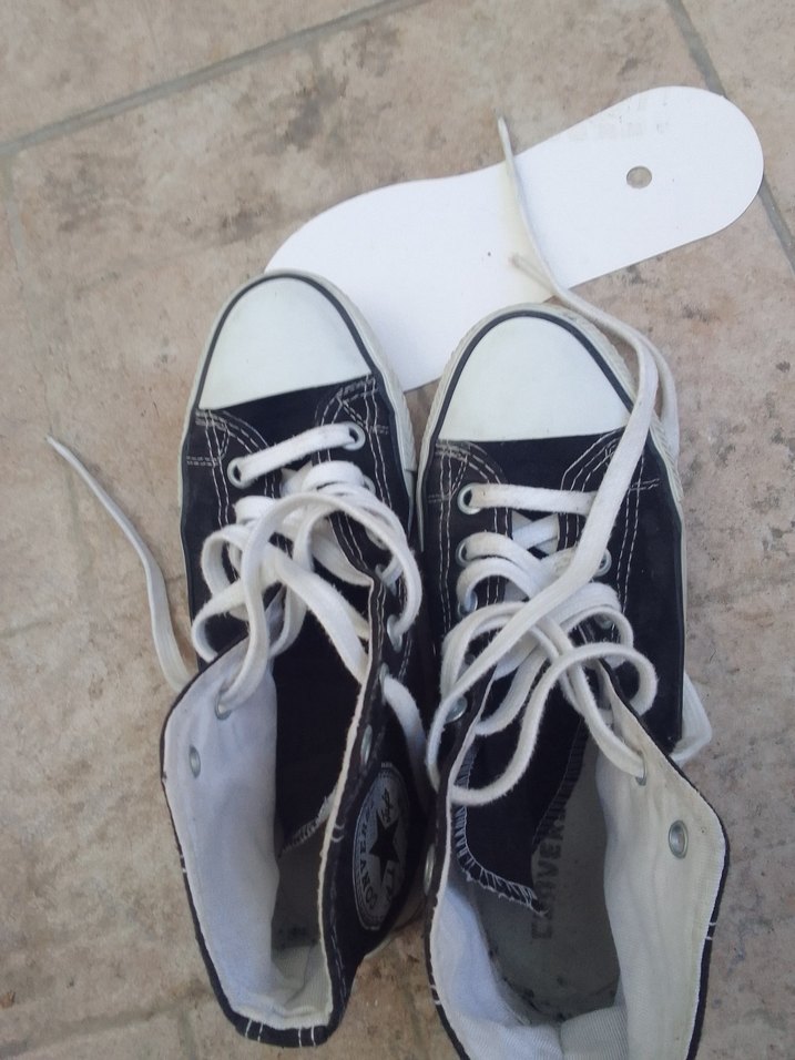 Kadın Siyah-Beyaz Bağcıklı Spor Ayakkabı - Görsel 4