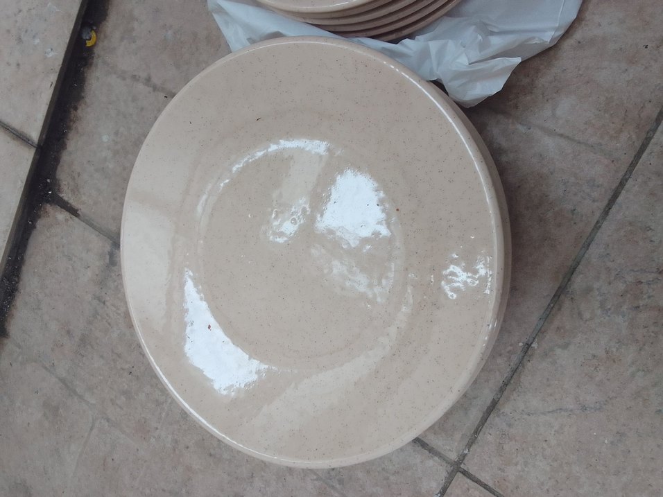 Beyaz ve gri yemek tabakları seti yüksek kalite - Görsel 2