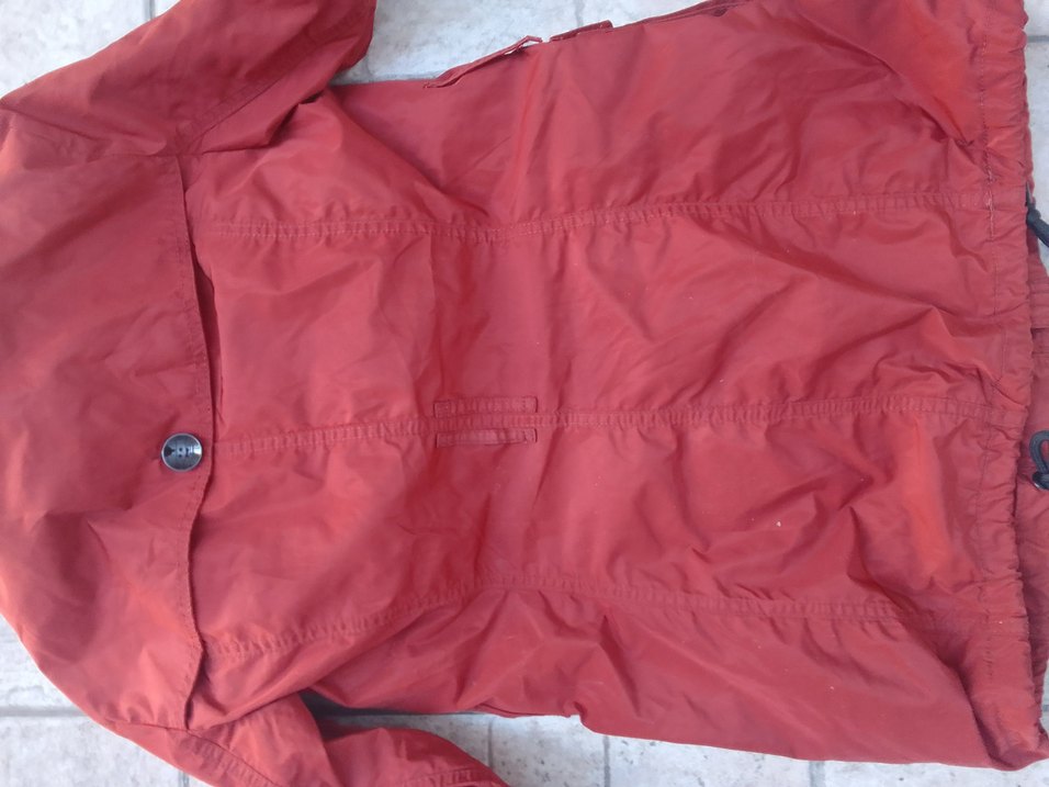 Düğmeli  somon rengiKadın yağmurluk - Görsel 4