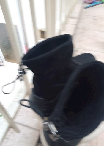 Siyah Kadın Kauçuk Dolgu Topuklu Bot - Görsel 3