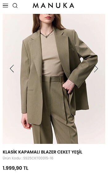 Manuka Blazer ceket