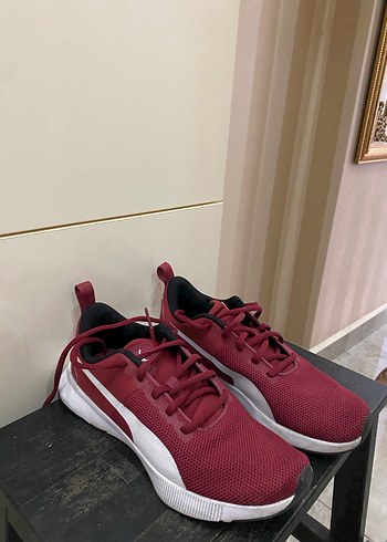 bordo Elastik Bağcıklı Kadın Spor Ayakkabı