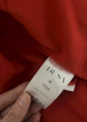 Kadın Kırmızı Deri Biker Ceket - Görsel 3