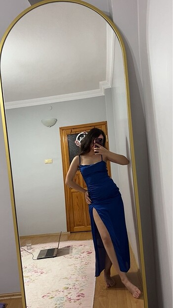 Zara saten elbise