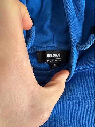 xl Beden Mavi sweatshirt