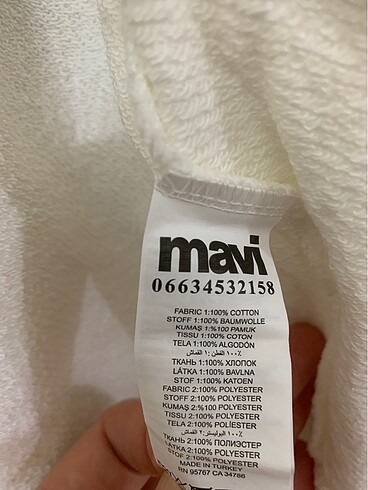 Mavi Jeans Bayan mavi jeans beyaz sweatshirt