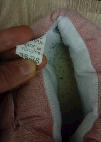 Kızlar için Pembe Kürklü Sıcak Terlik - Görsel 3