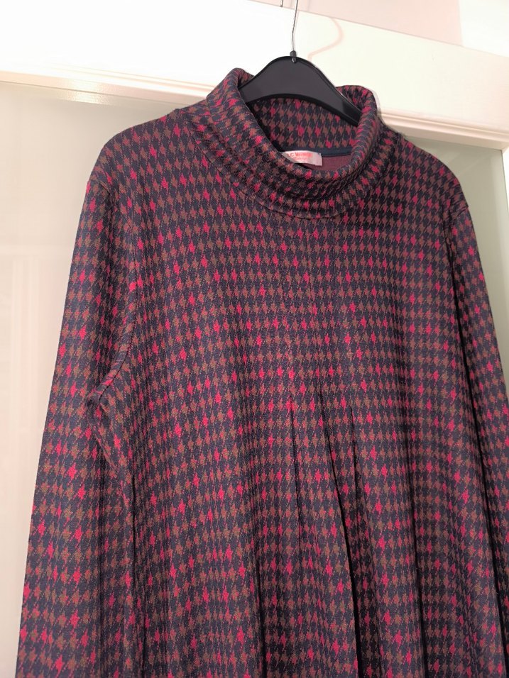 Bordo Triko Hamile Elbisesi - Görsel 3