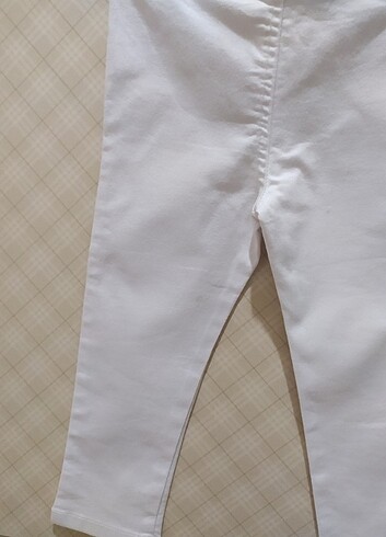 24-36 Ay Beden beyaz Renk Kız Bebek Beyaz Kot Pantolon