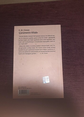 E.M. Cioran Çürümenin Kitabı