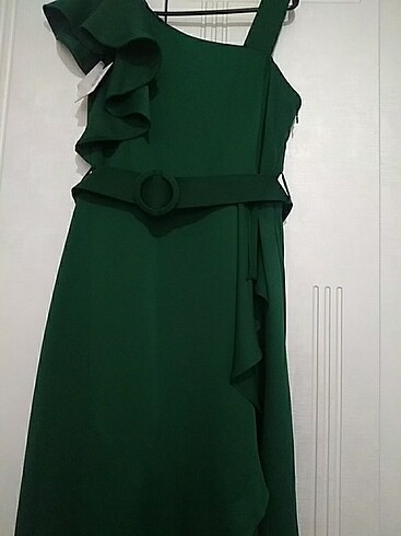 42 Beden yeşil Renk Abiye gece elbisesi 