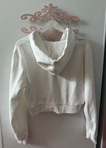 Stradivarius Beyaz Fermuarlı Kadın Sweatshirt