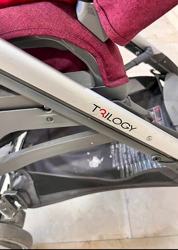 Bordo Bebek Arabası bordo kırmızı Gri Detaylı - Görsel 10