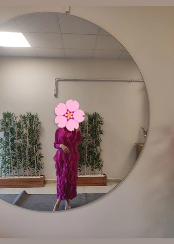 Diğer pembe fırfırlı elbise